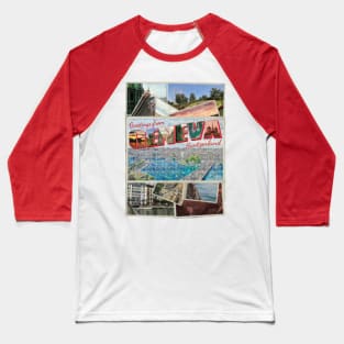 Greetings from Geneva in Switzerland Vintage style retro souvenir Baseball T-Shirt